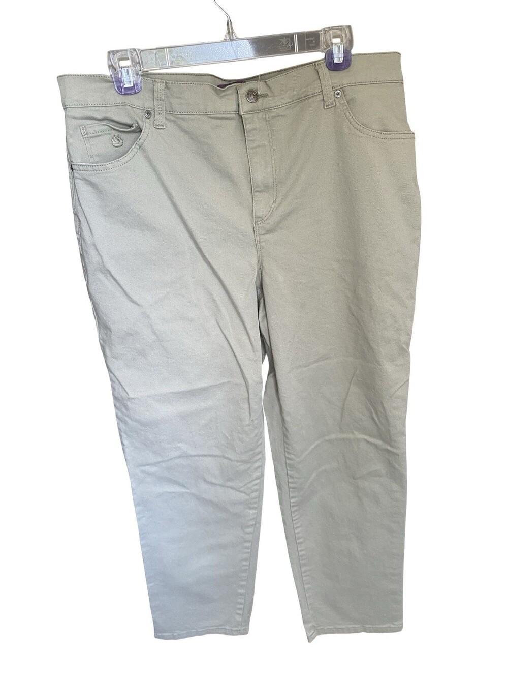 Gloria Vanderbilt Womens Denim Jeans Pants Stretch 16W Pale Green